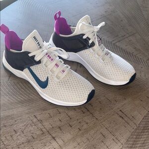 Nike White and Blue Sneakers Modern Athletic Design